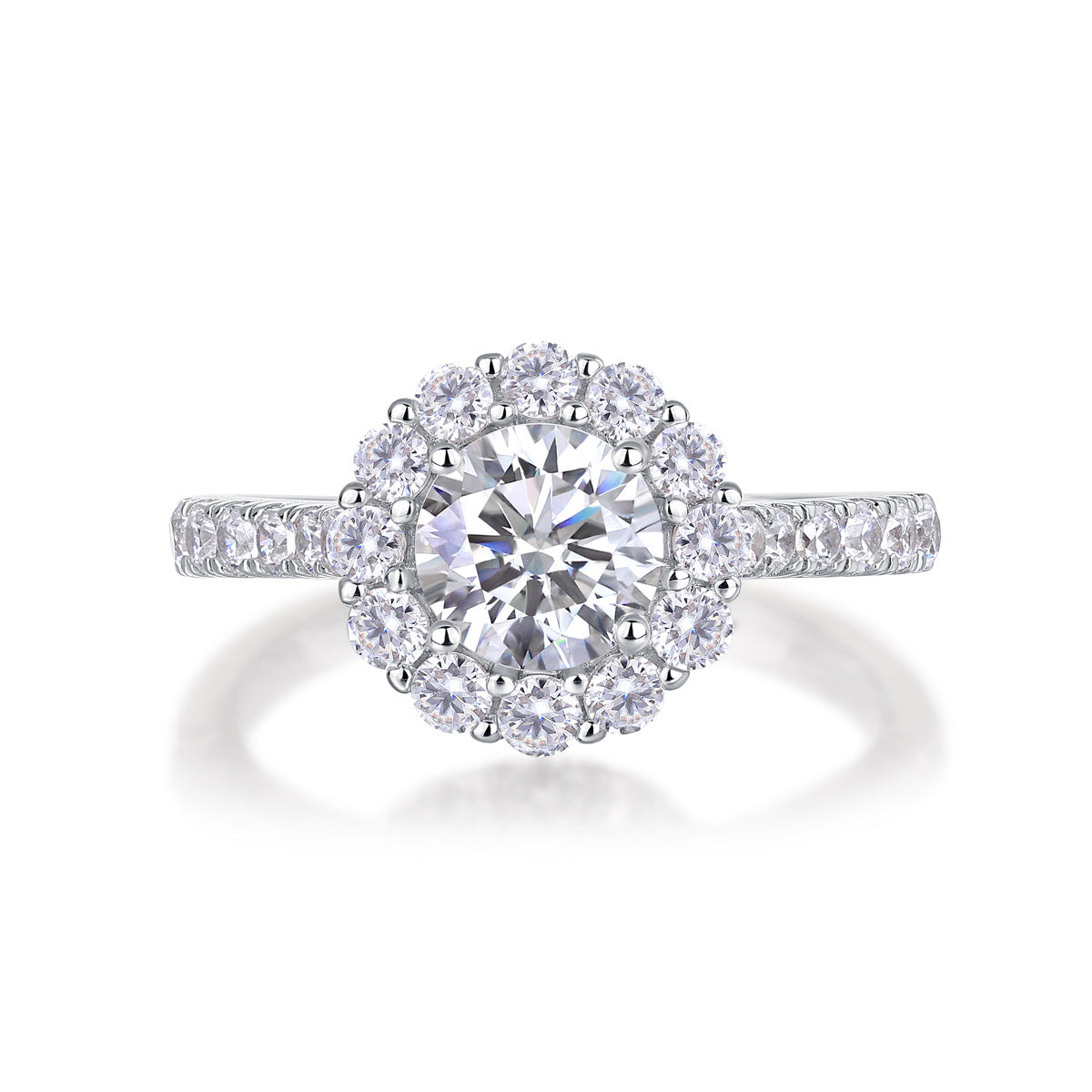 Moissanite Silver Ring