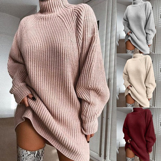 Turtle Neck Sweater Dress