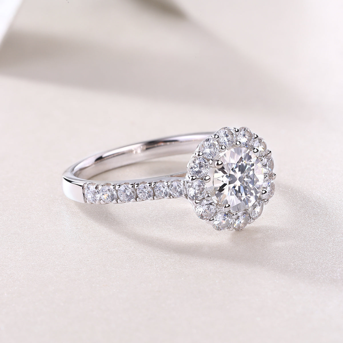 Moissanite Silver Ring