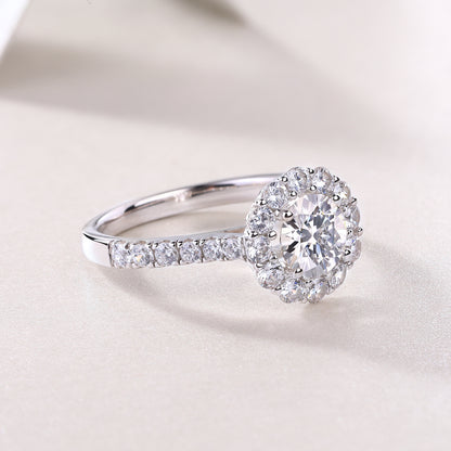 Moissanite Silver Ring