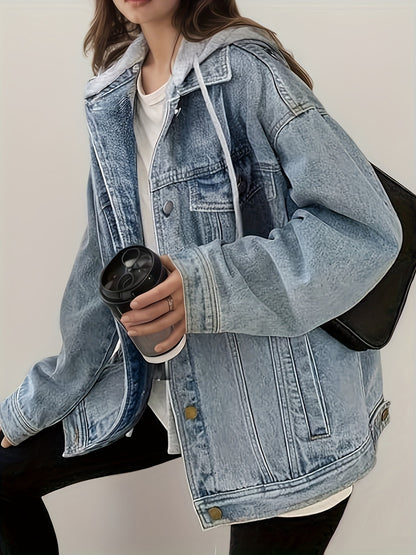Women's Hooded Denim Jacket