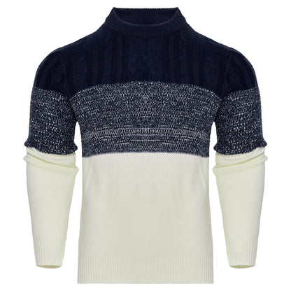 Men's Long Sleeve Cable Knit Pullover Sweater