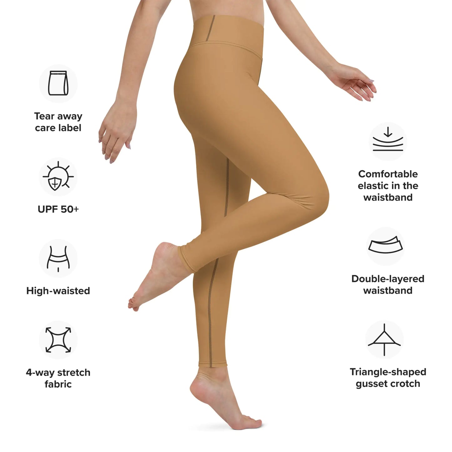 Women's Tropical Drift Wood Yoga Leggings - Hydration Tribe LLC