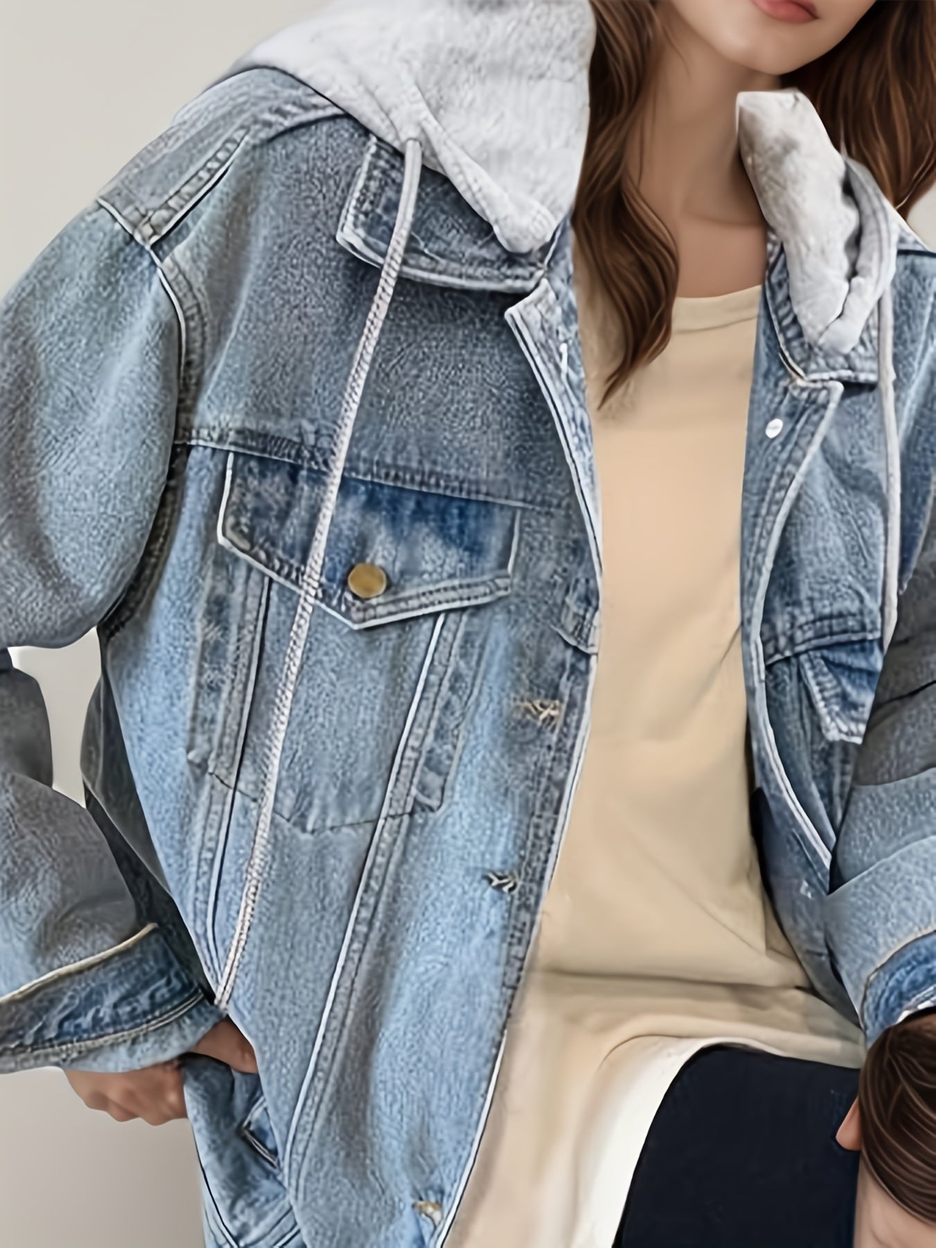 Women's Hooded Denim Jacket