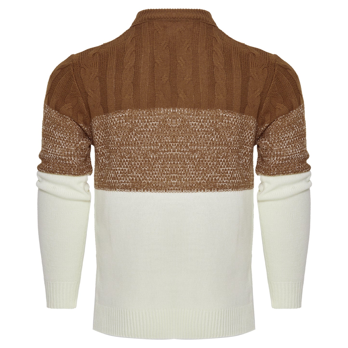 Men's Long Sleeve Cable Knit Pullover Sweater