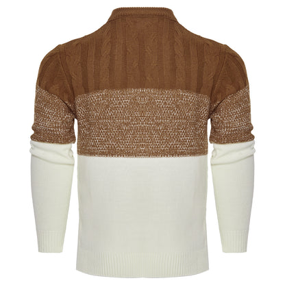 Men's Long Sleeve Cable Knit Pullover Sweater