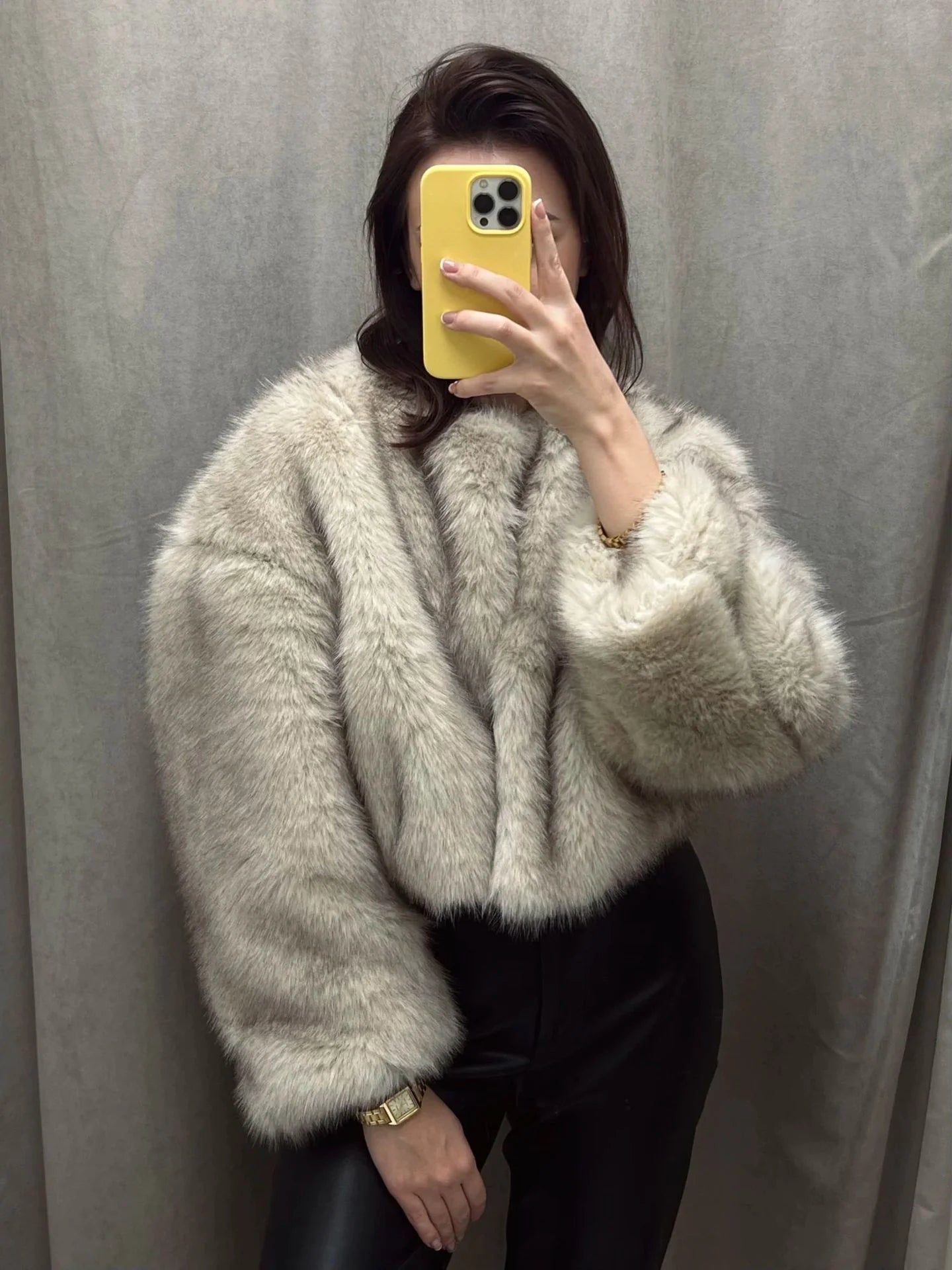 Fur Coat Short Tokas Fur Casual Women's Clothing - Hydration Tribe LLC