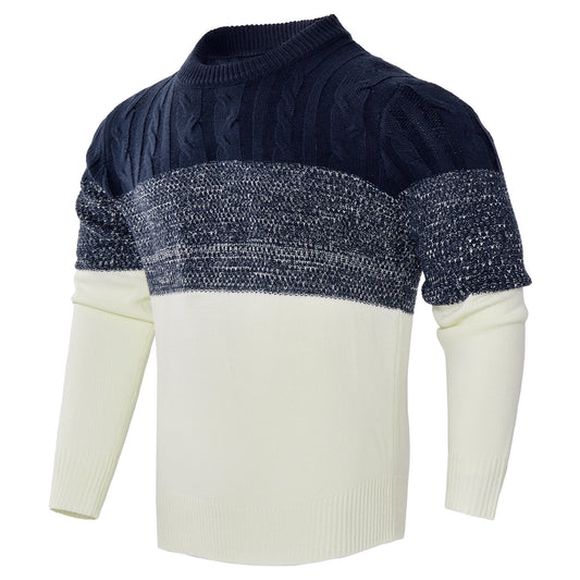 Men's Long Sleeve Cable Knit Pullover Sweater