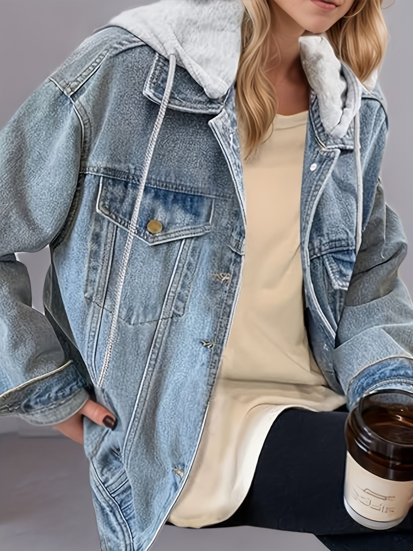 Women's Hooded Denim Jacket