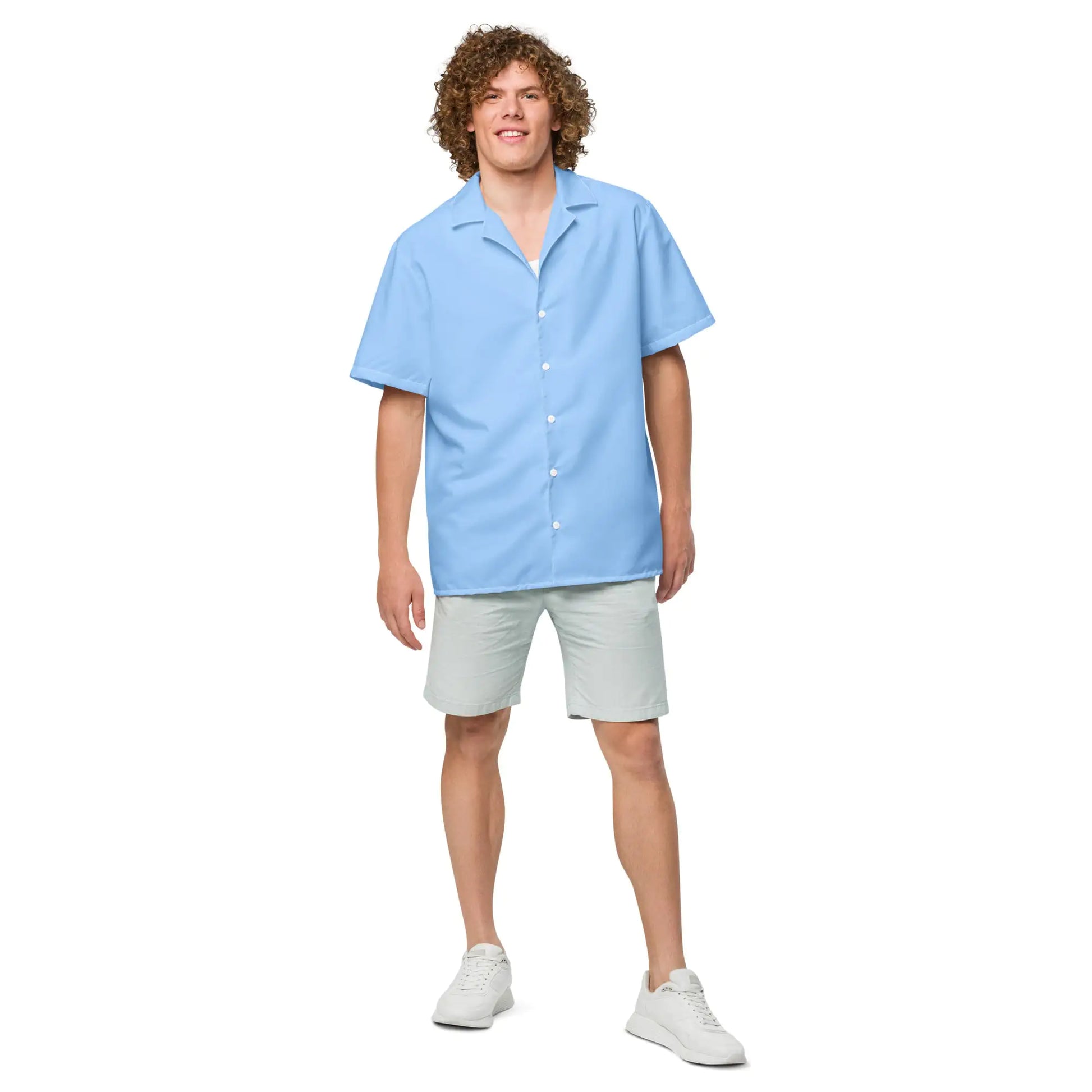 Island Sky Blue button shirt - Hydration Tribe LLC