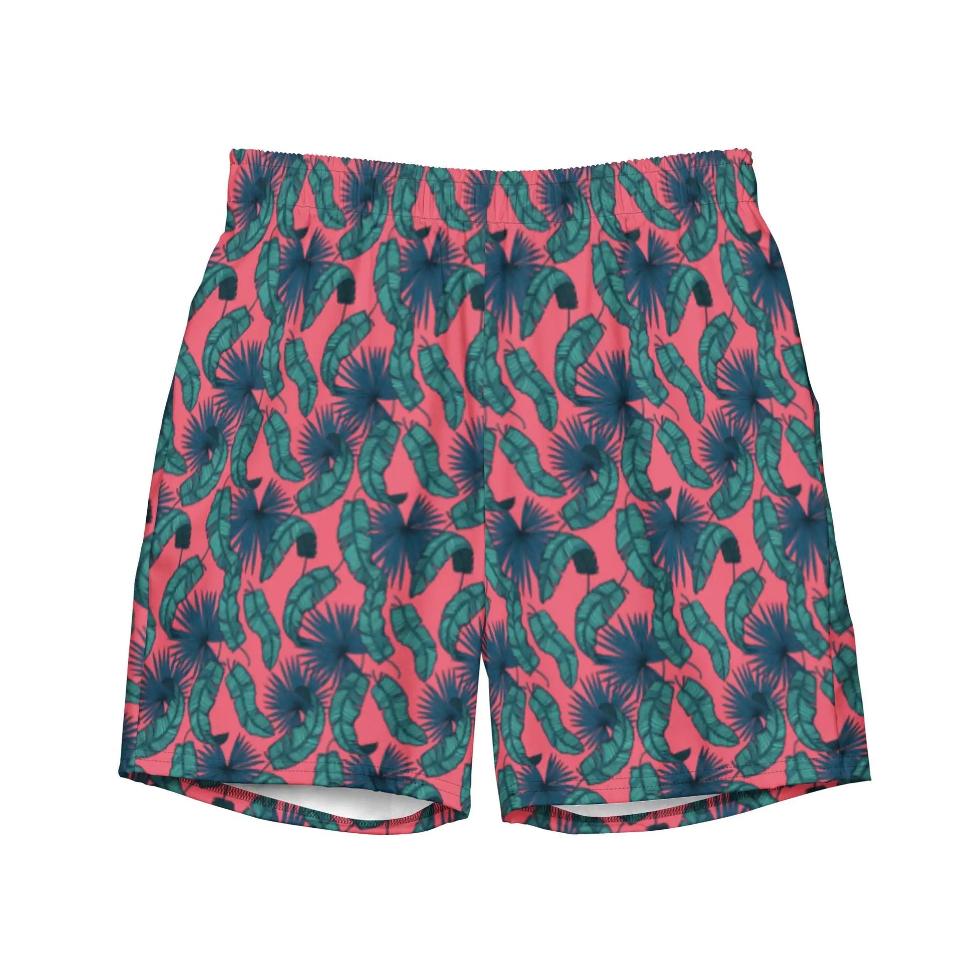 Men's Tropical Flamingo Palms Board Shorts - Hydration Tribe LLC