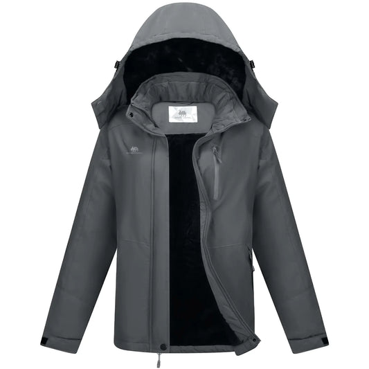 Women's Insulated Ski Parka - Waterproof Winter Puffer Coat - Hydration Tribe LLC