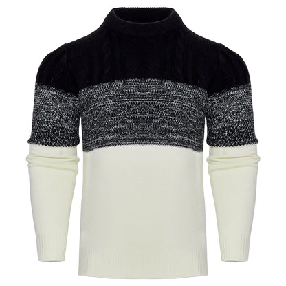 Men's Long Sleeve Cable Knit Pullover Sweater