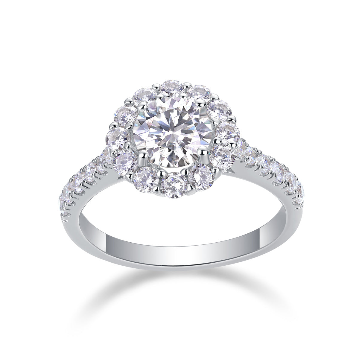 Moissanite Silver Ring