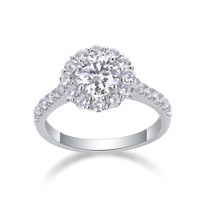Moissanite Silver Ring