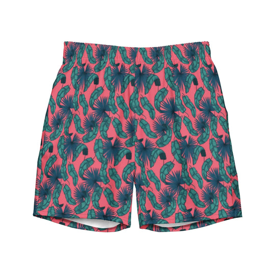 Men's Tropical Flamingo Palms Board Shorts - Hydration Tribe LLC