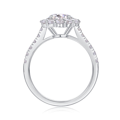 Moissanite Silver Ring