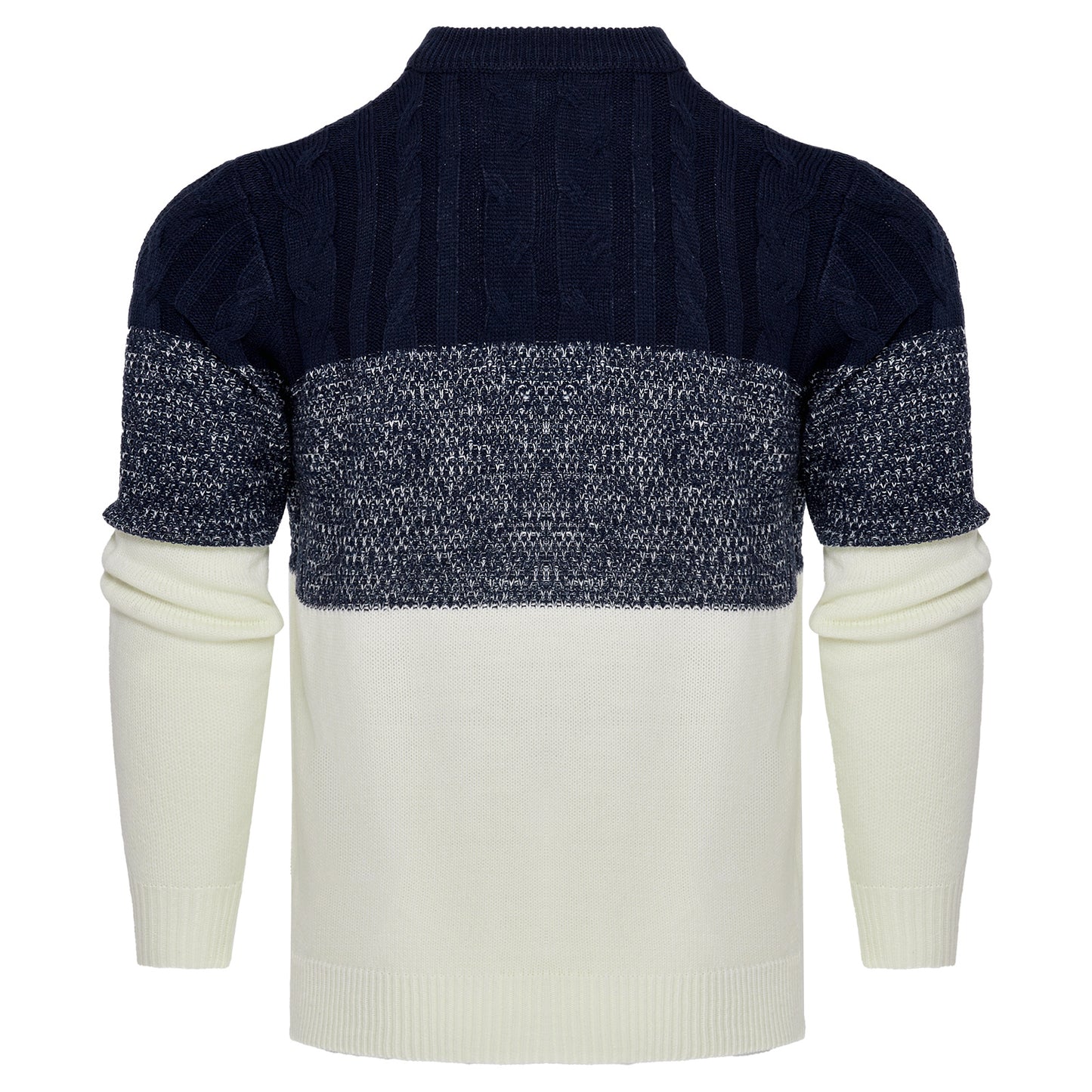 Men's Long Sleeve Cable Knit Pullover Sweater
