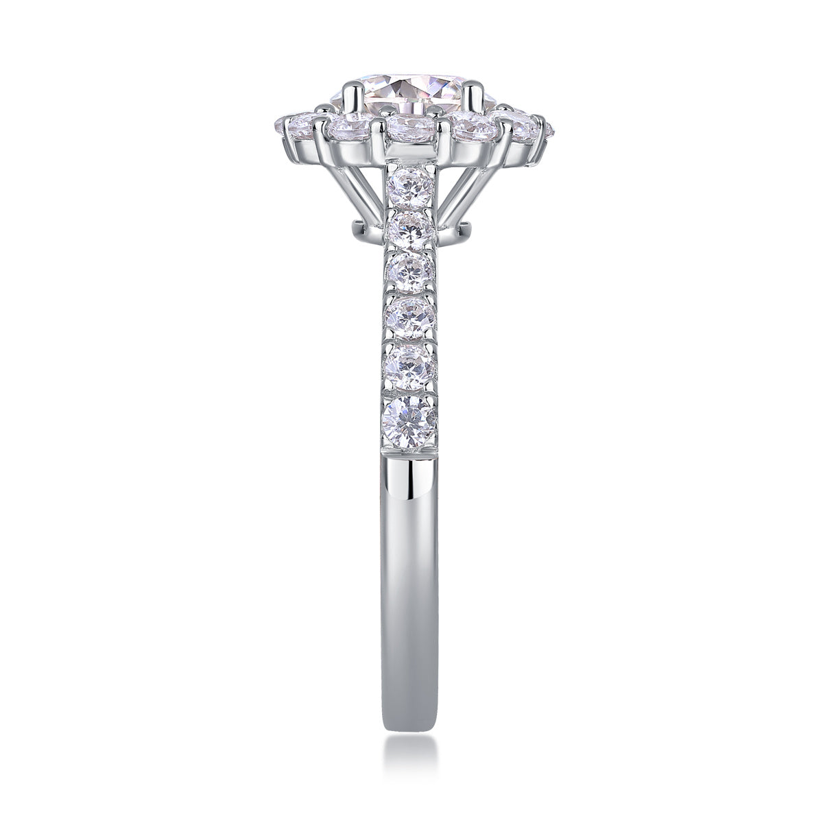 Moissanite Silver Ring