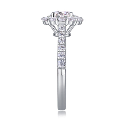 Moissanite Silver Ring