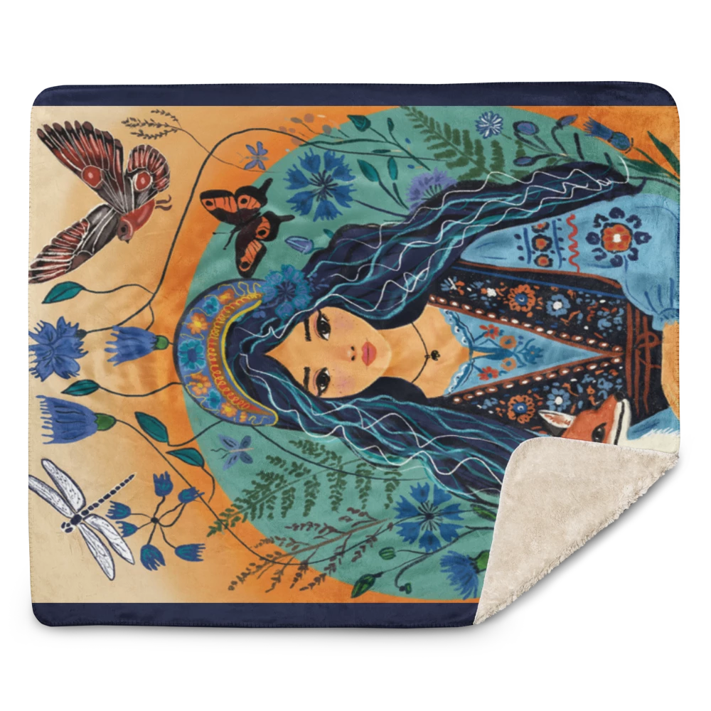 Sherpa Blanket Persephone by A.Gladkowska - Hydration Tribe LLC