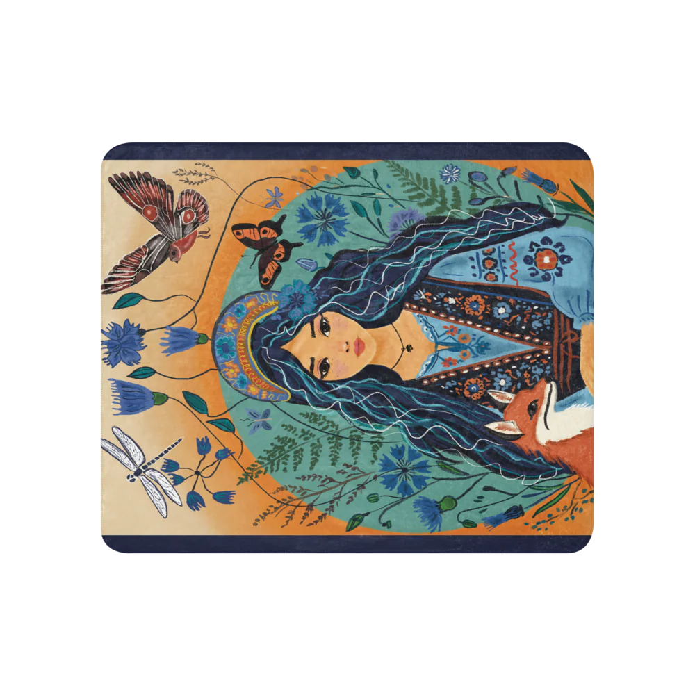 Sherpa Blanket Persephone by A.Gladkowska - Hydration Tribe LLC