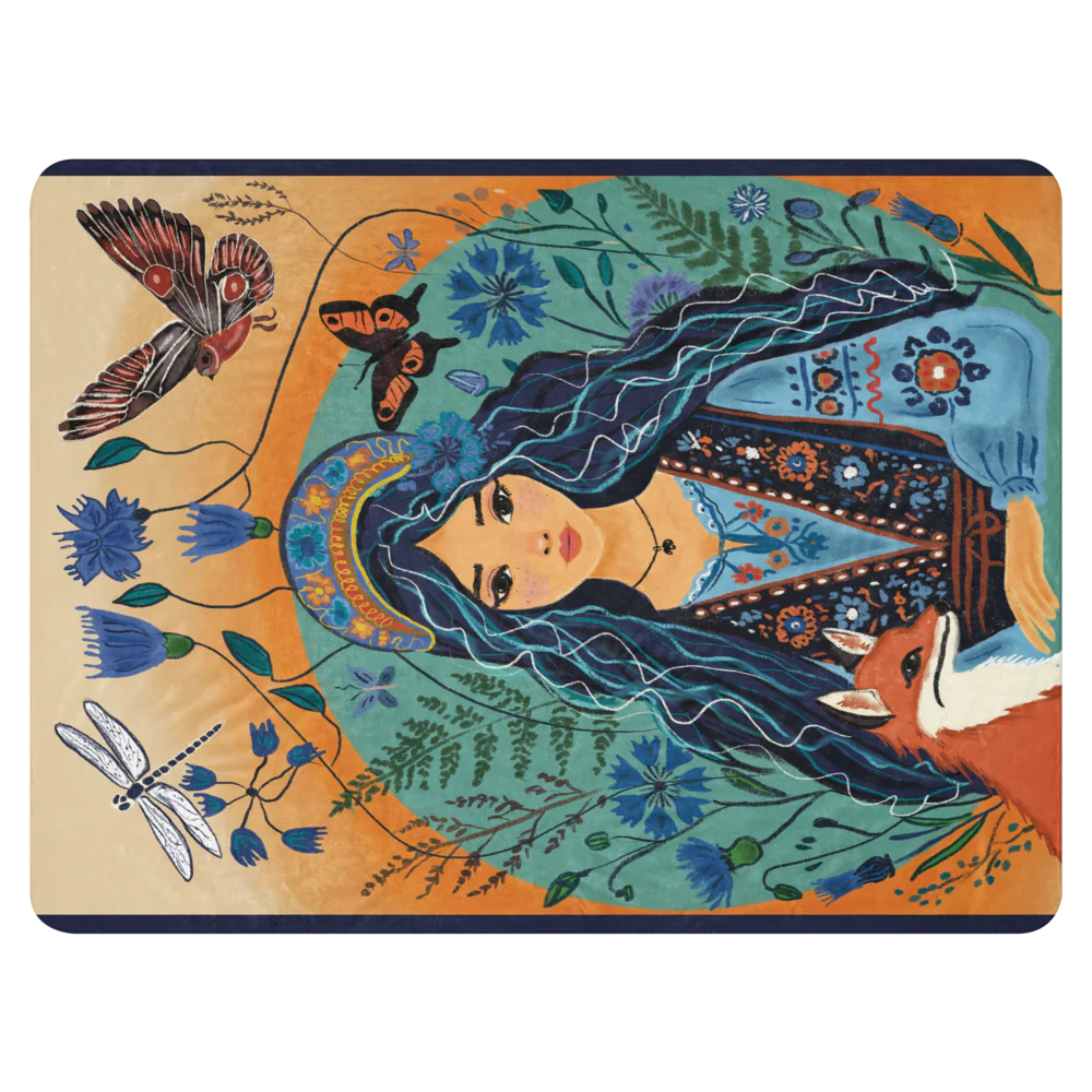 Sherpa Blanket Persephone by A.Gladkowska - Hydration Tribe LLC