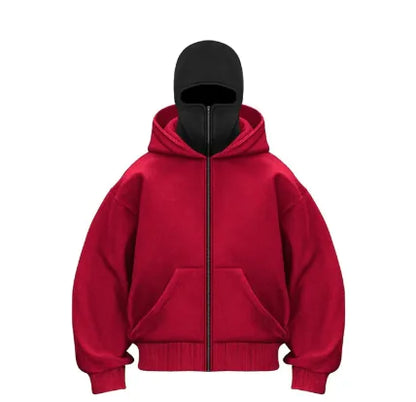 Fleece-lined Double Hood Sweater - Hydration Tribe LLC